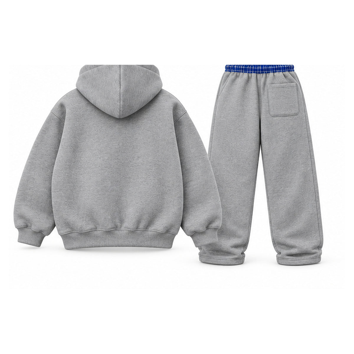 OTS grey set back hoodie and joggers together