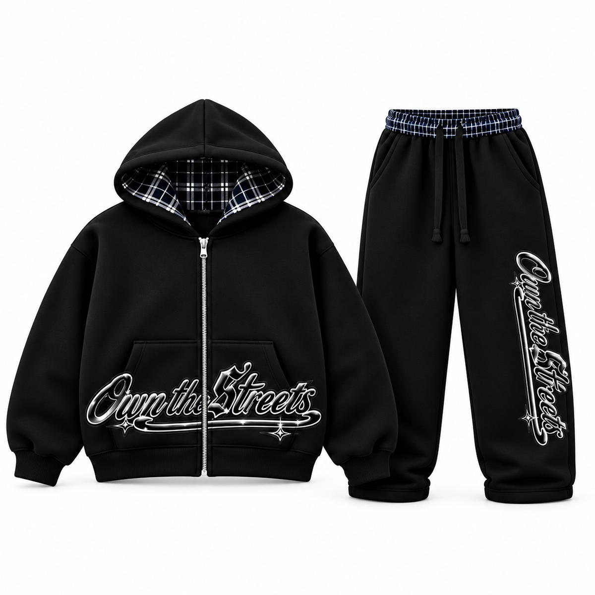 OTS black front set with corrected Own the Streets lettering