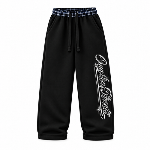 OTS black pants front — Own the Streets
