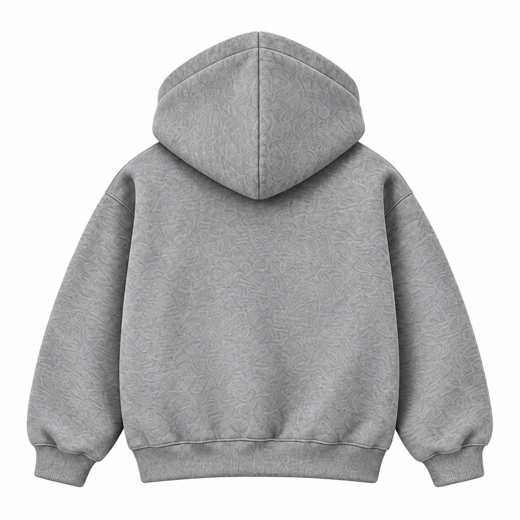 OTS grey patterned hoodie back