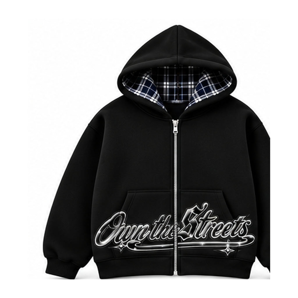 OTS black hoodie front